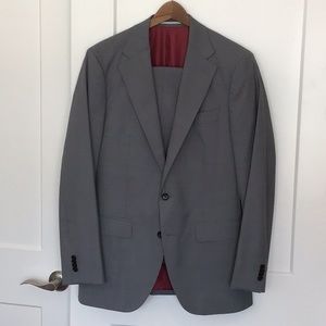 Spier & Mackay 100% wool suit - Grey, slim - Size 40R - Pant 34 x 32 -Super 110s